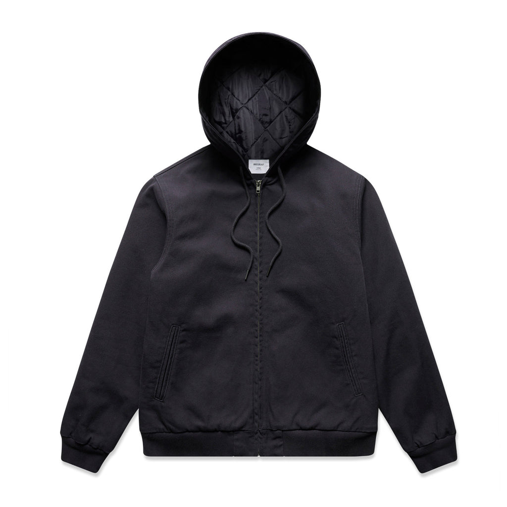 CANVAS BOMBER HOOD JACKET