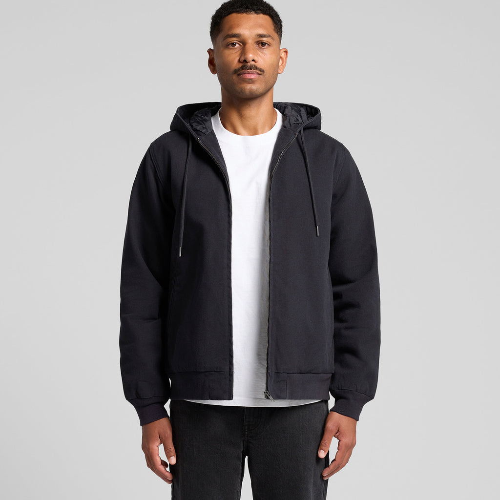 CANVAS BOMBER HOOD JACKET